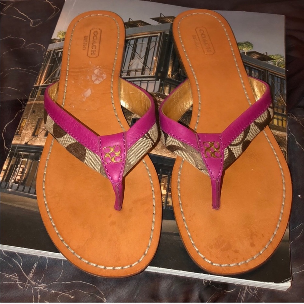 Coach Signature Flip Flops